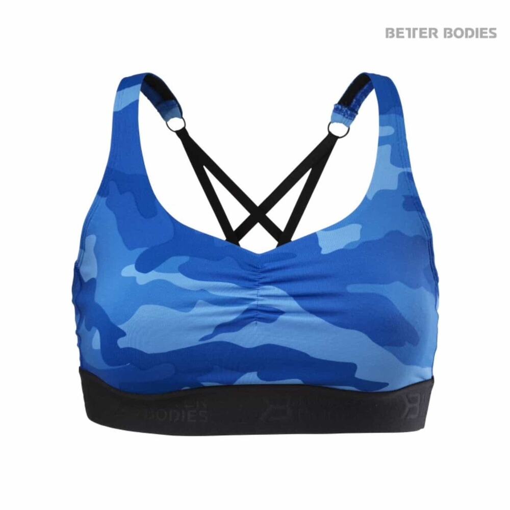 BETTER BODIES SPORTS BRA | BLUE CAMO
